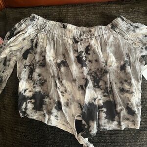 Tie-Dye Off-Shoulder Crop Top
